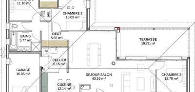 Programme terrain + maison à Campagne-d'Armagnac en Gers (32) de 118 m² à vendre au prix de 254900€ - 2