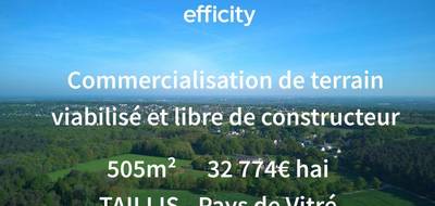 Terrain seul à Taillis en Ille-et-Vilaine (35) de 505 m² à vendre au prix de 32774€ - 1