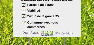 Terrain seul à Savigny-sur-Braye en Loir-et-Cher (41) de 645 m² à vendre au prix de 15390€ - 1