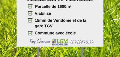 Terrain seul à Vendôme en Loir-et-Cher (41) de 1600 m² à vendre au prix de 45000€ - 1