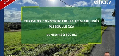 Terrain seul à Pléboulle en Côtes-d'Armor (22) de 542 m² à vendre au prix de 62601€