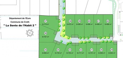 Terrain seul à Croth en Eure (27) de 696 m² à vendre au prix de 56428€