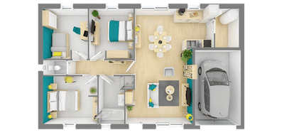 Programme terrain + maison à Florange en Moselle (57) de 80 m² à vendre au prix de 285514€ - 4