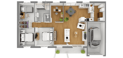 Programme terrain + maison à Confrançon en Ain (01) de 90 m² à vendre au prix de 229250€ - 4