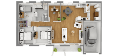 Programme terrain + maison à Lavaufranche en Creuse (23) de 90 m² à vendre au prix de 190250€ - 4