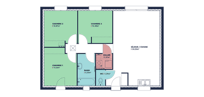 Programme terrain + maison à Cercy-la-Tour en Nièvre (58) de 79 m² à vendre au prix de 128154€ - 4