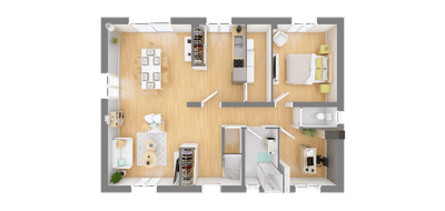 Programme terrain + maison à Gouy en Seine-Maritime (76) de 89 m² à vendre au prix de 270390€ - 4