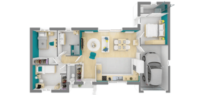 Programme terrain + maison à Maizières-lès-Vic en Moselle (57) de 81 m² à vendre au prix de 189981€ - 4