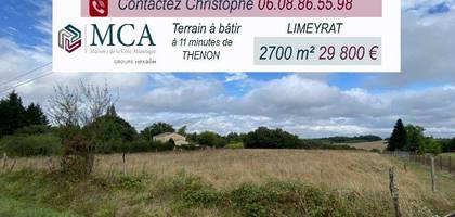 Terrain seul à Thenon en Dordogne (24) de 2700 m² à vendre au prix de 29880€