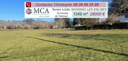 Terrain seul à Trélissac en Dordogne (24) de 1349 m² à vendre au prix de 28000€