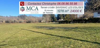 Terrain seul à Trélissac en Dordogne (24) de 1276 m² à vendre au prix de 24000€