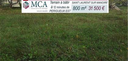 Terrain seul à Boulazac Isle Manoire en Dordogne (24) de 800 m² à vendre au prix de 31500€