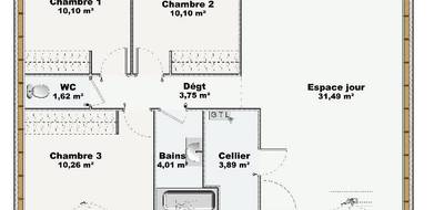 Programme terrain + maison à Mehun-sur-Yèvre en Cher (18) de 75 m² à vendre au prix de 202490€ - 4