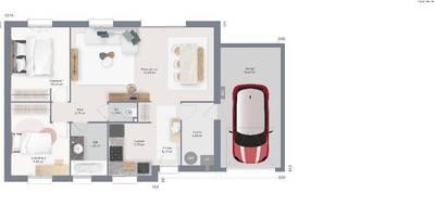 Programme terrain + maison à Gressey en Yvelines (78) de 70 m² à vendre au prix de 286800€ - 4