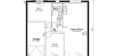 Programme terrain + maison à Saint-Étienne-sur-Chalaronne en Ain (01) de 60 m² à vendre au prix de 217000€ - 2