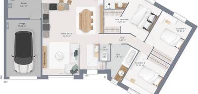 Programme terrain + maison à Ouarville en Eure-et-Loir (28) de 90 m² à vendre au prix de 240811€ - 4