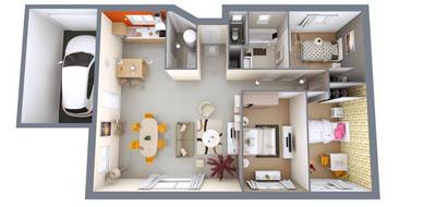 Programme terrain + maison à Le Buisson-de-Cadouin en Dordogne (24) de 85 m² à vendre au prix de 225695€ - 3