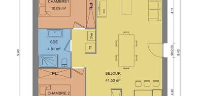 Programme terrain + maison à Moult-Chicheboville en Calvados (14) de 60 m² à vendre au prix de 182000€ - 4