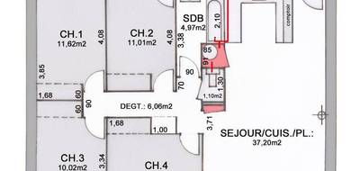 Programme terrain + maison à Saint-Saturnin-lès-Apt en Vaucluse (84) de 93 m² à vendre au prix de 379900€ - 4