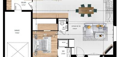 Programme terrain + maison à Denée en Maine-et-Loire (49) de 115 m² à vendre au prix de 335200€ - 4