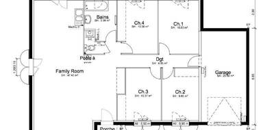 Programme terrain + maison à Saint-Julien en Rhône (69) de 101 m² à vendre au prix de 374000€ - 2