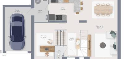 Programme terrain + maison à Camphin-en-Carembault en Nord (59) de 120 m² à vendre au prix de 313000€ - 3