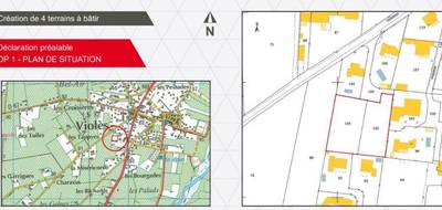 Terrain seul à Violès en Vaucluse (84) de 1339 m² à vendre au prix de 184900€ - 1