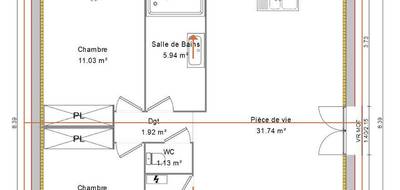 Programme terrain + maison à Bonson en Loire (42) de 65 m² à vendre au prix de 209800€ - 3