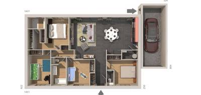 Programme terrain + maison à Saint-Georges-d'Orques en Hérault (34) de 110 m² à vendre au prix de 449000€ - 3
