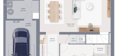 Programme terrain + maison à Toury en Eure-et-Loir (28) de 120 m² à vendre au prix de 334567€ - 4