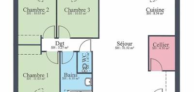 Programme terrain + maison à Loriges en Allier (03) de 86 m² à vendre au prix de 152950€ - 4