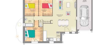 Programme terrain + maison à Yvré-l'Évêque en Sarthe (72) de 90 m² à vendre au prix de 395000€ - 3