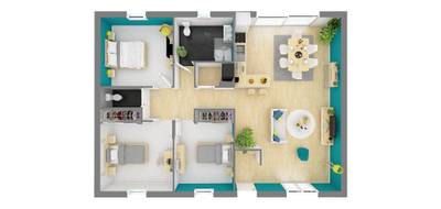Programme terrain + maison à Semussac en Charente-Maritime (17) de 60 m² à vendre au prix de 164550€ - 4