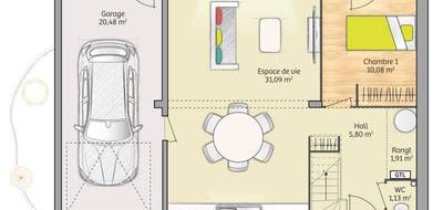 Programme terrain + maison à Formentin en Calvados (14) de 76 m² à vendre au prix de 250000€ - 4