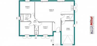 Programme terrain + maison à Feytiat en Haute-Vienne (87) de 90 m² à vendre au prix de 257500€ - 4