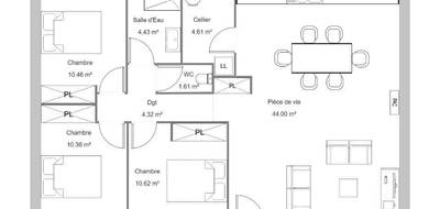 Programme terrain + maison à Loures-Barousse en Hautes-Pyrénées (65) de 85 m² à vendre au prix de 167300€ - 4