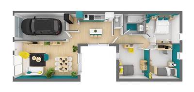 Programme terrain + maison à Angeac-Champagne en Charente (16) de 95 m² à vendre au prix de 228624€ - 4