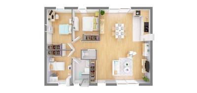 Programme terrain + maison à Coëx en Vendée (85) de 80 m² à vendre au prix de 170021€ - 4