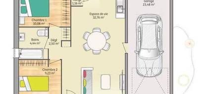 Programme terrain + maison à Crépy-en-Valois en Oise (60) de 65 m² à vendre au prix de 227000€ - 4