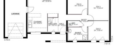 Programme terrain + maison à Cléré-les-Pins en Indre-et-Loire (37) de 110 m² à vendre au prix de 278947€ - 4
