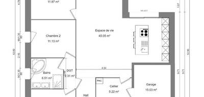 Programme terrain + maison à Flines-lez-Raches en Nord (59) de 103 m² à vendre au prix de 280000€ - 4