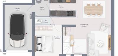 Programme terrain + maison à Courlon-sur-Yonne en Yonne (89) de 100 m² à vendre au prix de 289328€ - 4