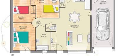 Programme terrain + maison à Montfort-le-Gesnois en Sarthe (72) de 73 m² à vendre au prix de 215000€ - 2