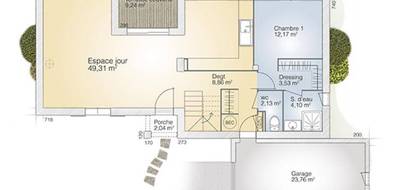Programme terrain + maison à Saint-Clément-de-Rivière en Hérault (34) de 125 m² à vendre au prix de 460000€ - 4
