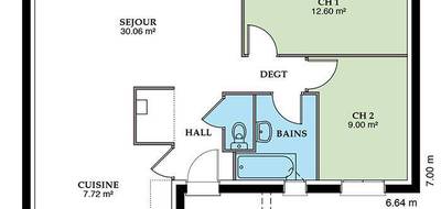 Programme terrain + maison à Méreau en Cher (18) de 109 m² à vendre au prix de 182491€ - 3