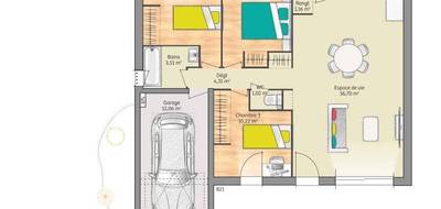 Programme terrain + maison à La Chapelle-Saint-Aubin en Sarthe (72) de 76 m² à vendre au prix de 299000€ - 4