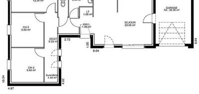 Programme terrain + maison à Saint-Doulchard en Cher (18) de 85 m² à vendre au prix de 275975€ - 3
