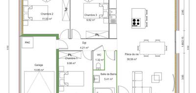 Programme terrain + maison à Coligny en Ain (01) de 79 m² à vendre au prix de 210742€ - 1