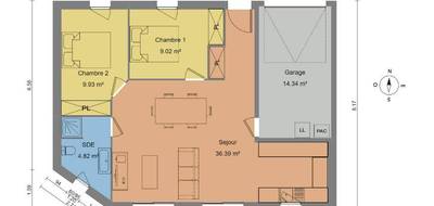 Programme terrain + maison à Frénouville en Calvados (14) de 65 m² à vendre au prix de 185000€ - 4