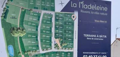 Terrain seul à Rouans en Loire-Atlantique (44) de 796 m² à vendre au prix de 114900€ - 2